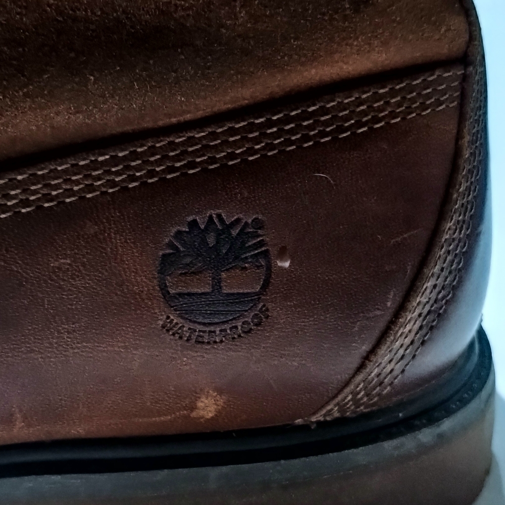 Sold.  Timberland Men's Dark Brown Leather Boots